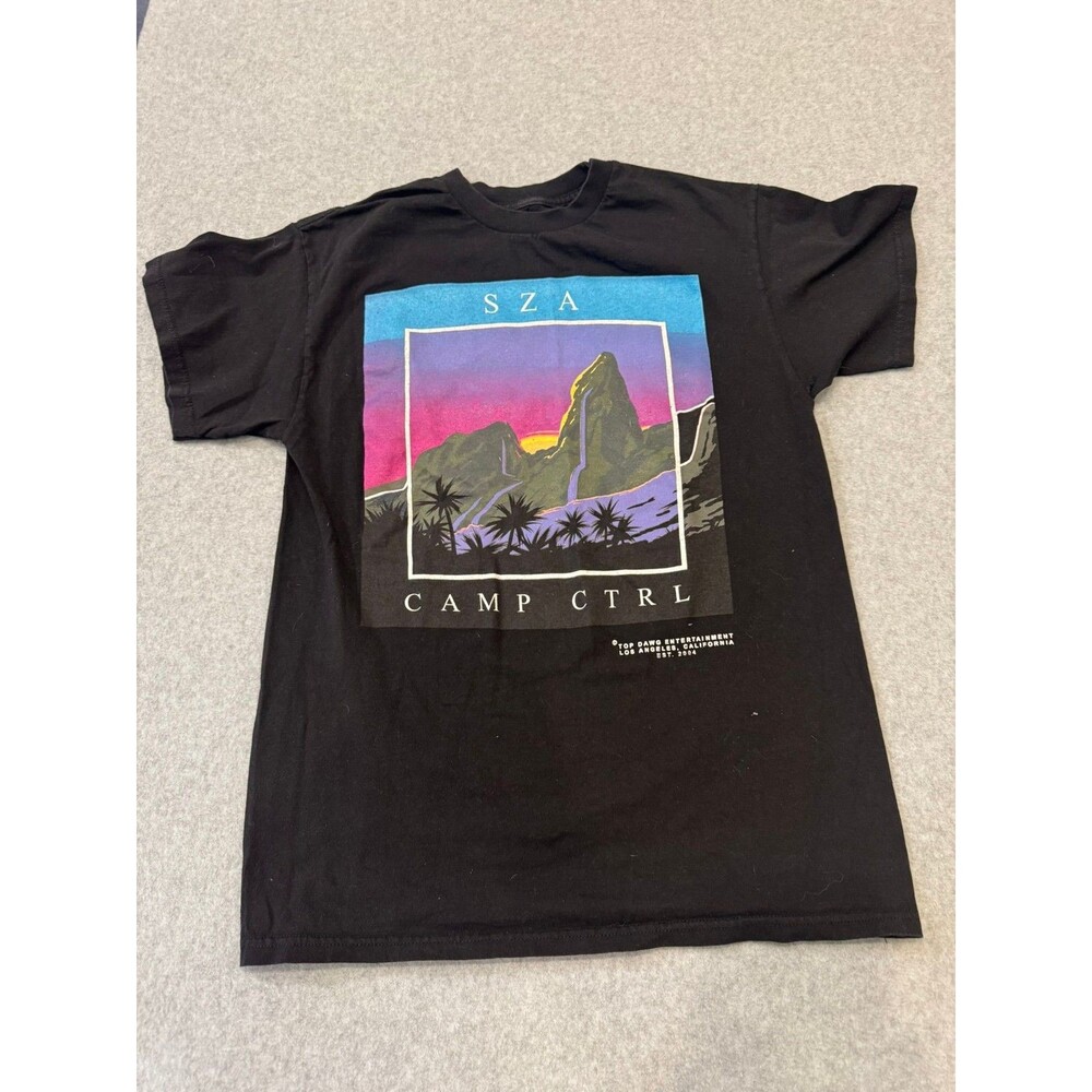 SZA Camp CTRL T-Shirt Mens M Black Graphic Tee Top Dawg Entertainment Tour